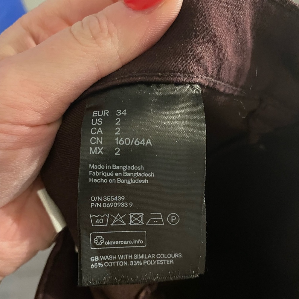 Burgundy Skinny Jeans - Bought in Budapest! - Picture 4 of 5